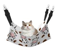 Motif de Vache Mignon,Hamac Suspendu pour Chat, lit Suspendu Doux Double Face pour Petits Chiens,M