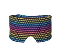 Motif dégradé arc-en-ciel sans couture,Masque pour les yeux bloquant la lumière Cache-yeux et cache-oreilles pour le sommeil