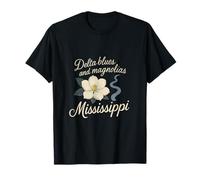Motif Delta Blues et Magnolias Mississippi T-Shirt