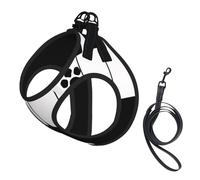 Motif d'empreinte de Patte de Chat sans Clavier,Harnais pour Animaux de Compagnie, Harnais réfléchissant réglable pour Chien,M