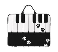 Motif d'empreinte de Patte de Chat sans Clavier,Housse pour Ordinateur Portable 14 Pouces, Sacoche pour Ordinateur Portable, Mallette avec poignée