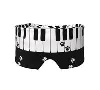 Motif d'empreinte de patte de chat sans clavier,Masque pour les yeux bloquant la lumière Cache-yeux et cache-oreilles pour le sommeil