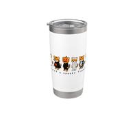 Motif d'Halloween d'automne effrayant en forme de tigre, mignon et amoureux des animaux Gobelet isotherme en acier inoxydable double paroi