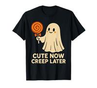 Motif d'halloween en Forme de fantôme Mignon, Maintenant Que l'on Croise. T-Shirt