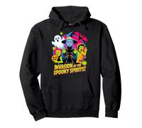 Motif d'halloween en néon L'Invasion des Esprits effrayants Sweat à Capuche