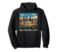 Motif d'horizon de la Ville d'Oklahoma rétro Sweat à Capuche