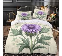 Motif diamant violet Housse de Couette 3D Effet Microfibre résistante Ultra Douce Parure de Lit Fermeture Éclair Confortable with Taies d'oreiller for Adulte Enfants Filles Double（200x200cm）