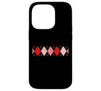 Motif diamants rouges vieilli Coque pour iPhone 14 Pro
