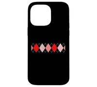Motif diamants rouges vieilli Coque pour iPhone 14 Pro Max