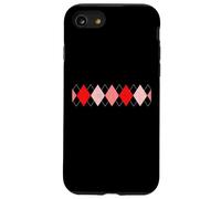 Motif diamants rouges vieilli Coque pour iPhone SE (2020) / 7 / 8