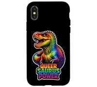Motif Dino Pride Arc-en-Ciel Queer Saurus Power Coque pour iPhone X/XS