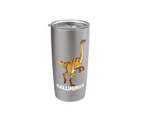 Motif dinosaure Gallimimus Gobelet isotherme en acier inoxydable double paroi