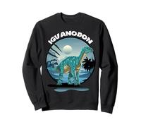 Motif Dinosaure Iguanodon avec Fond Sweatshirt