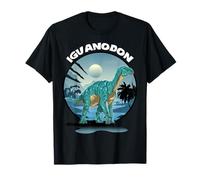Motif Dinosaure Iguanodon avec Fond T-Shirt