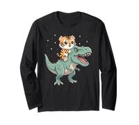 Motif Dinosaure T-Rex - Chaton Tigre Manche Longue