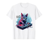 Motif DJ Drop the Fish Beat Cat T-Shirt