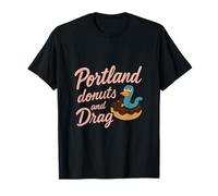 Motif Donuts et Drag City Pride de Portland T-Shirt