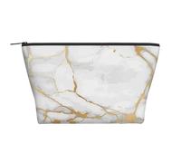 Motif doré en marbre Blanc, Trousse de Toilette Trousse de Maquillage Sac à cosmétiques Trousse de Toilette de Voyage Portable