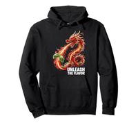 Motif Dragon Ardent Sweat à Capuche