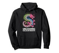 Motif Dragon Fluo Unleashing Cellular Beasts Sweat à Capuche
