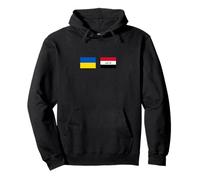 Motif Drapeau de l'Irak et de l'Ukraine, J'aime l'Ukraine et l'Irak Sweat à Capuche