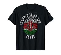Motif Drapeau du Kenya estampillé « My Soul » T-Shirt