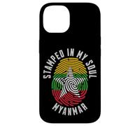 Motif Drapeau du Myanmar avec Inscription « My Soul » Coque pour iPhone 14
