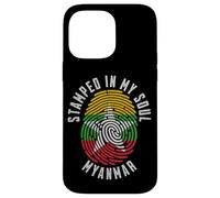 Motif Drapeau du Myanmar avec Inscription « My Soul » Coque pour iPhone 14 Pro Max
