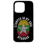 Motif Drapeau du Myanmar avec Inscription « My Soul » Coque pour iPhone 15 Pro Max