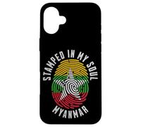 Motif Drapeau du Myanmar avec Inscription « My Soul » Coque pour iPhone 16 Plus