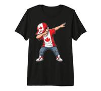 Motif Drapeau Feuille d'érable garçon Canadien T-Shirt Haut de Gamme