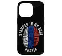 Motif Drapeau Russe avec Inscription « My Soul » Coque pour iPhone 13 Pro