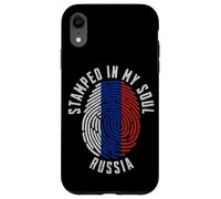 Motif Drapeau Russe avec Inscription « My Soul » Coque pour iPhone XR