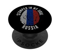 Motif Drapeau Russe avec Inscription « My Soul » PopSockets PopGrip Adhésif