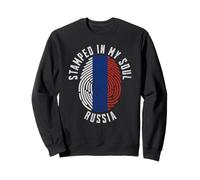 Motif Drapeau Russe avec Inscription « My Soul » Sweatshirt