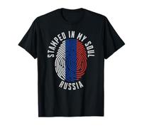 Motif Drapeau Russe avec Inscription « My Soul » T-Shirt