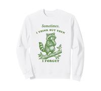Motif drôle de Raton Laveur Sometimes I Think Then Forget Sweatshirt