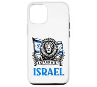 Motif du Drapeau en Forme de Lion hébreu « Je suis avec Israël » Coque pour iPhone 12/12 Pro