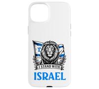 Motif du Drapeau en Forme de Lion hébreu « Je suis avec Israël » Coque pour iPhone 15 Plus