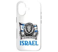 Motif du Drapeau en Forme de Lion hébreu « Je suis avec Israël » Coque pour iPhone 17