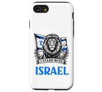 Motif du Drapeau en Forme de Lion hébreu « Je suis avec Israël » Coque pour iPhone SE (2020) / 7/8
