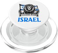 Motif du Drapeau en Forme de Lion hébreu « Je suis avec Israël » PopSockets PopGrip pour MagSafe
