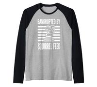 Motif écureuil Bankrupt by Birdseed - Amusant pour Les Amoureux des Animaux Manche Raglan