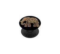 Motif éléphant Fleur Papillon Tropical PopSockets PopGrip Adhésif