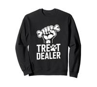 Motif Empreinte de Patte de Chien avec Inscription Amusante Sweatshirt