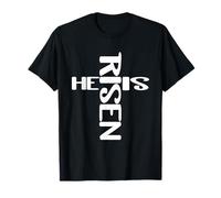 Motif en forme de croix de Pâques qui dit qu'il est ressuscité T-Shirt