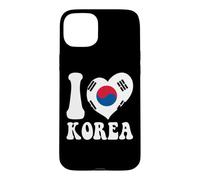 Motif en Forme de cœur du Drapeau de Séoul et de la Corée, Fier d'être coréen Coque pour iPhone 15 Plus