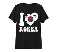 Motif en Forme de cœur du Drapeau de Séoul et de la Corée, Fier d'être coréen T-Shirt Haut de Gamme