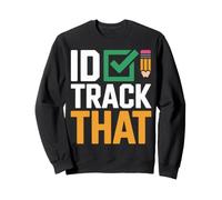 Motif en Gras avec coche et Crayon Sweatshirt