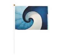 Motif en spirale - 6 pièces - Drapeau à main imprimé double face - 14 x 20,8 cm - Convient pour les activités d'équipe